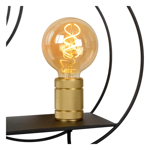 Lucide CIRCLE - Wandlamp - 1xE27 - Zwart - detail 1